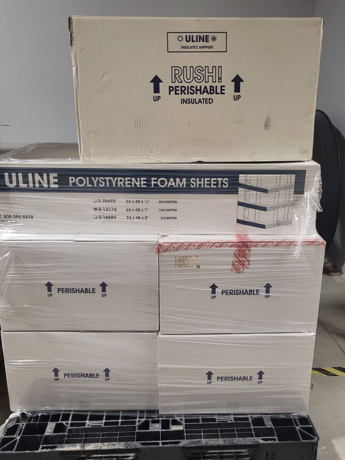 LOT OF (3) PALLET OF ULINE POLYSTYRENE FOAM SHEETS - Image 2 of 3