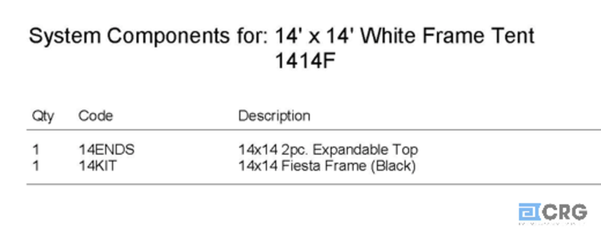 14x14 Fiesta Top by Anchor and Partial Frame, Includes the main frame - Image 2 of 2