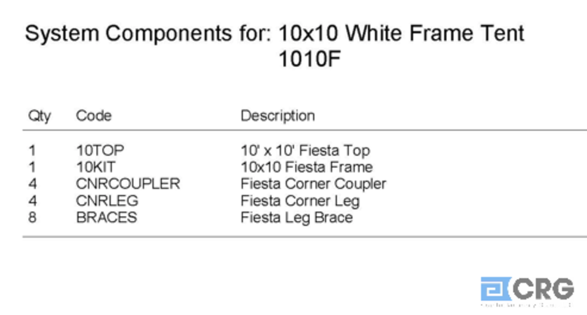 10x10 Fiesta, Complete Frame and Expandable White Top, Complete Frame and an Aztec Top - Image 2 of 2