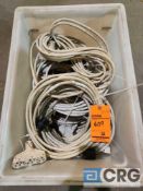 25' Long 12 Gauge White Extension Cords w/Triple Tap Outlet