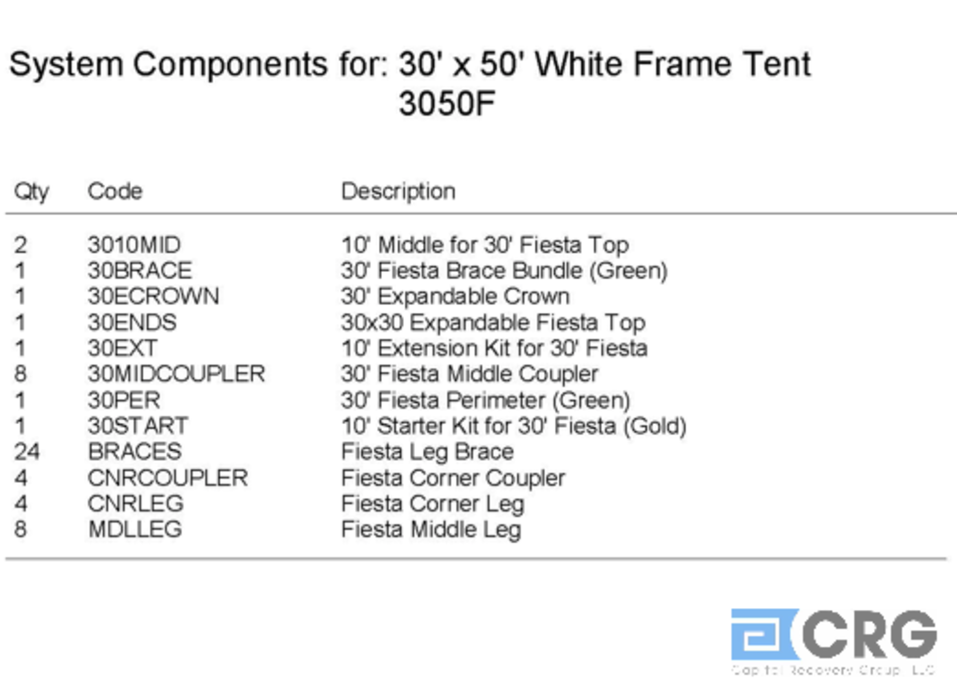 30x50 Fiesta, Complete Frame and Expandable White Top, Complete Frame and Aztec Top. - Image 3 of 4