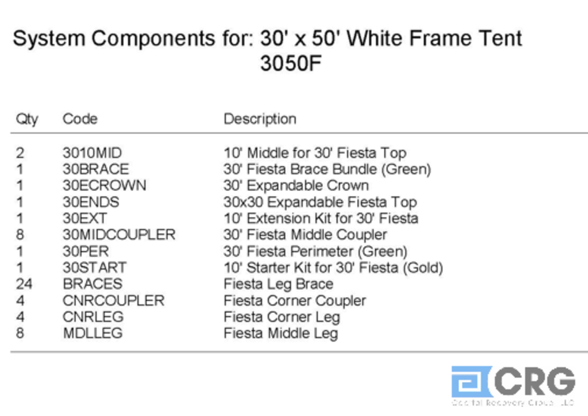 30x50 Fiesta, Complete Frame and Expandable White Top, Complete Frame and Aztec Top. - Image 4 of 4