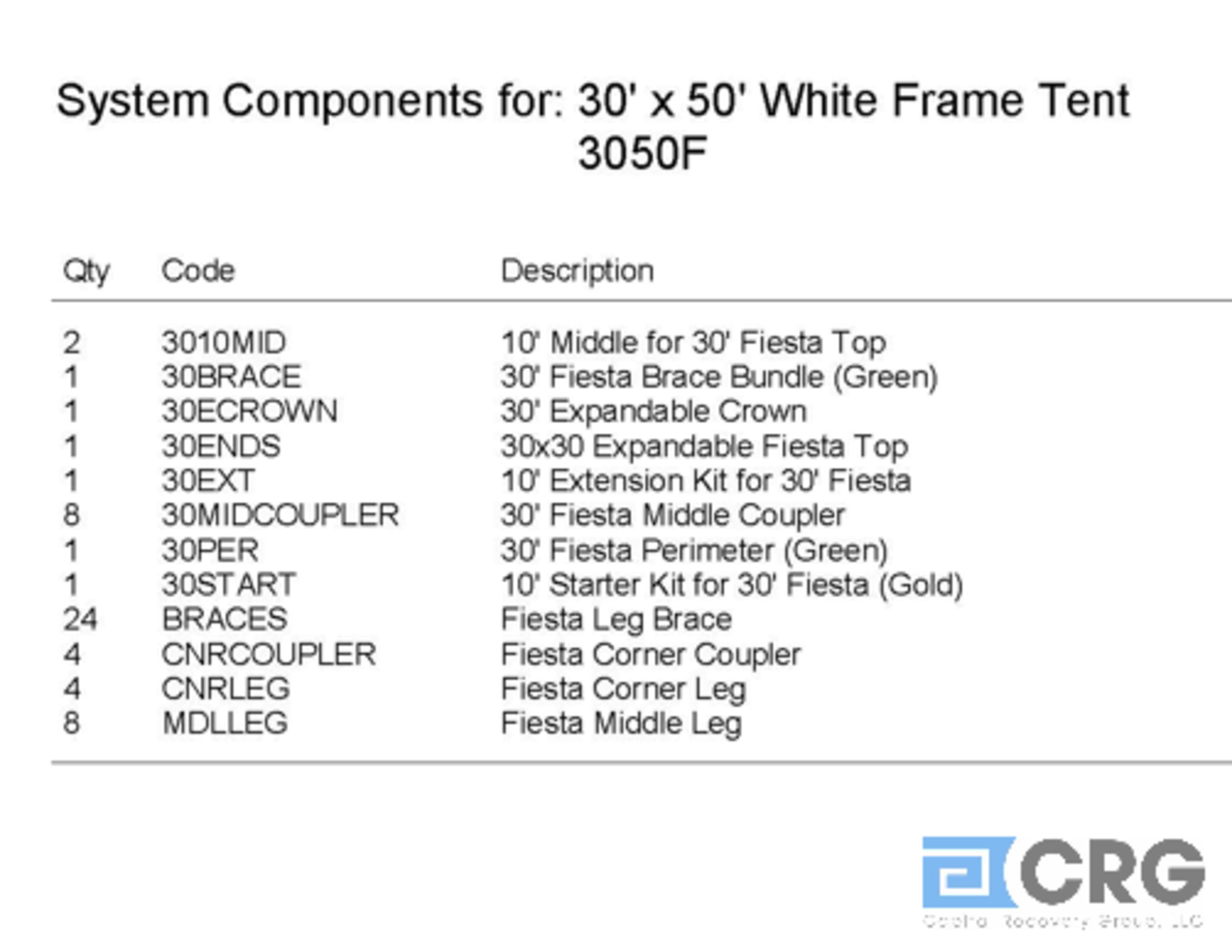 Fiesta Complete Frame and Expandable White Top - Image 4 of 4