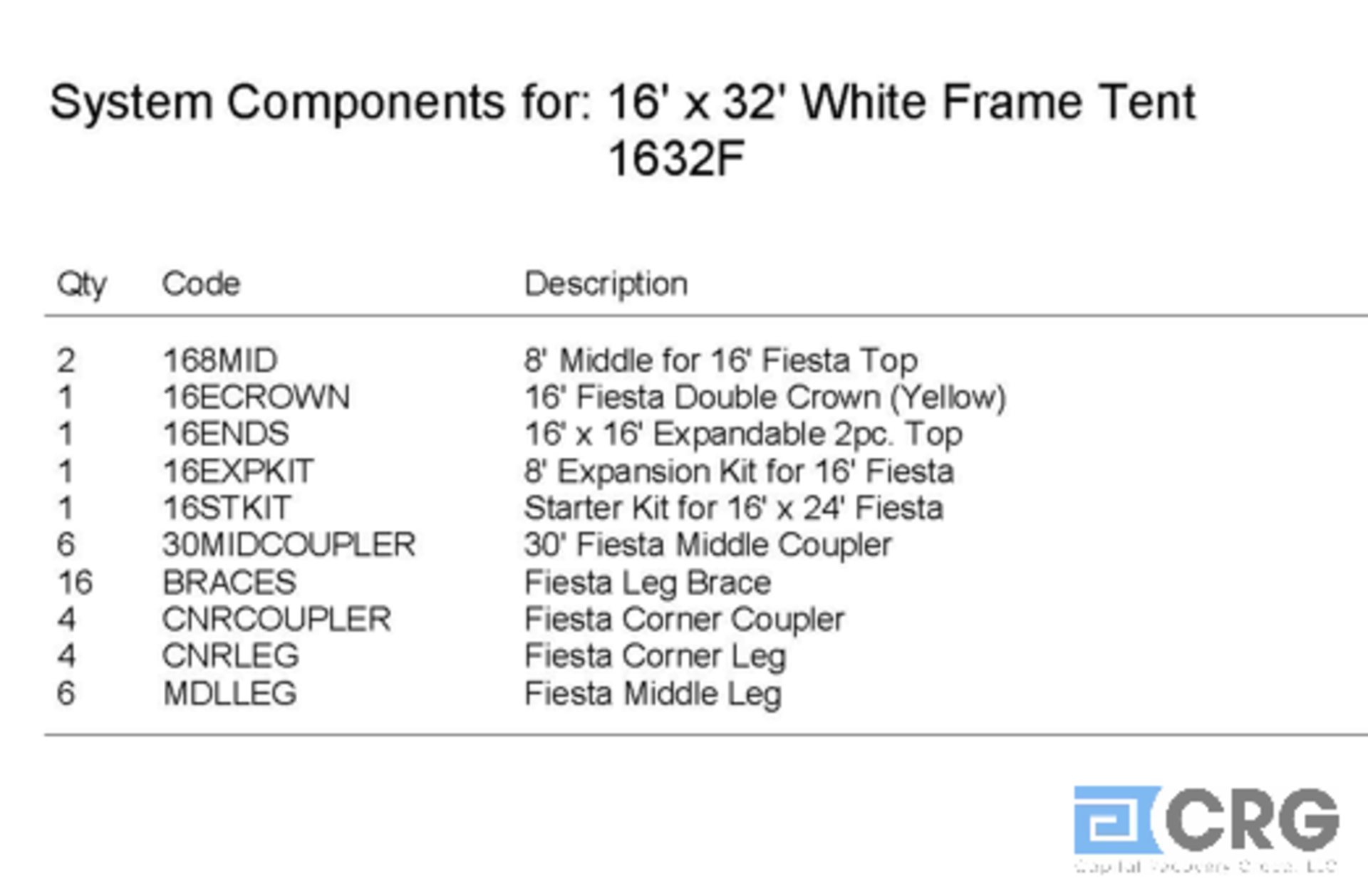 16x32 Fiesta, Complete Frame and Expandable White Top, Complete Frame and Aztec Top - Image 4 of 4