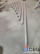 Lot of (24) 12', 9', 8', 7', 6', 5', 4' and 3' Rods. 3 Each. For Fiesta Marquee