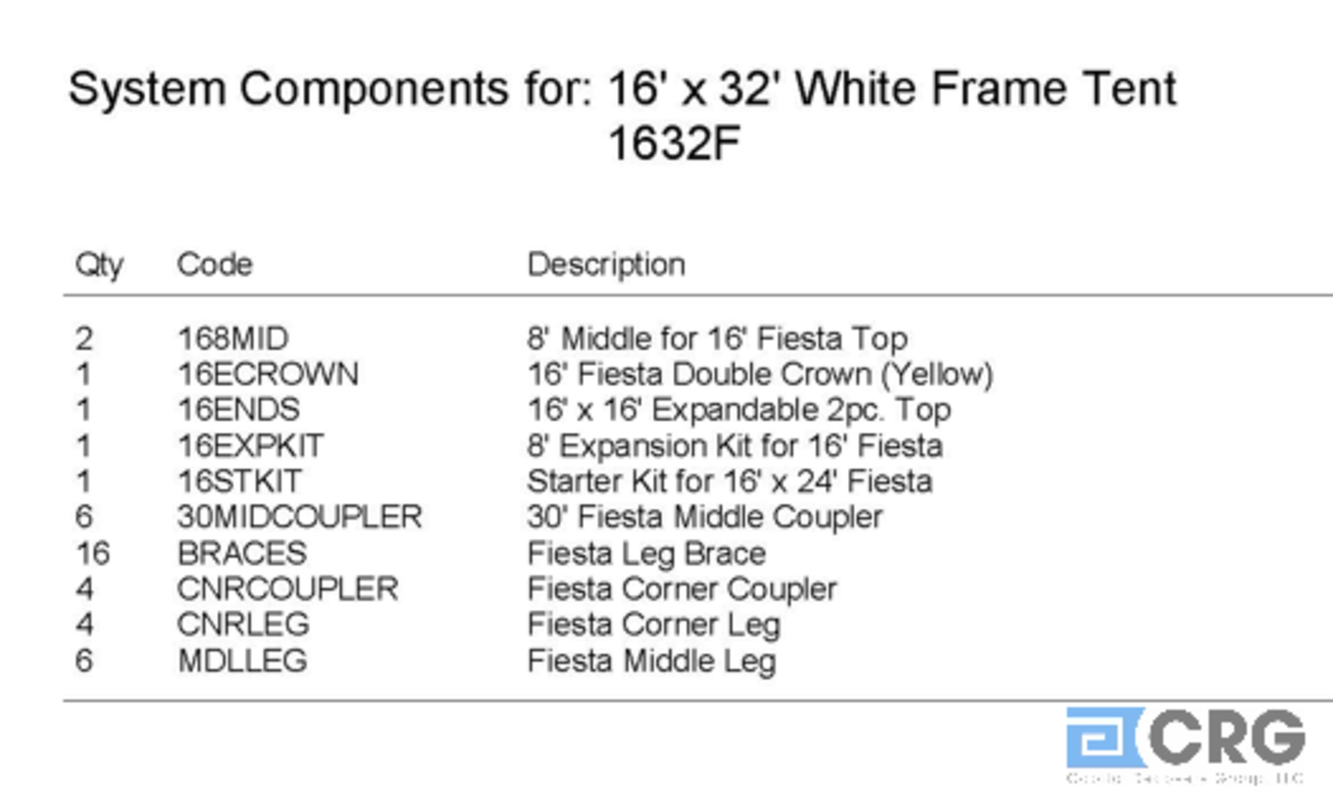 16x32 Fiesta, Complete Frame and Expandable White Top, Complete Frame and Aztec Top - Image 2 of 2