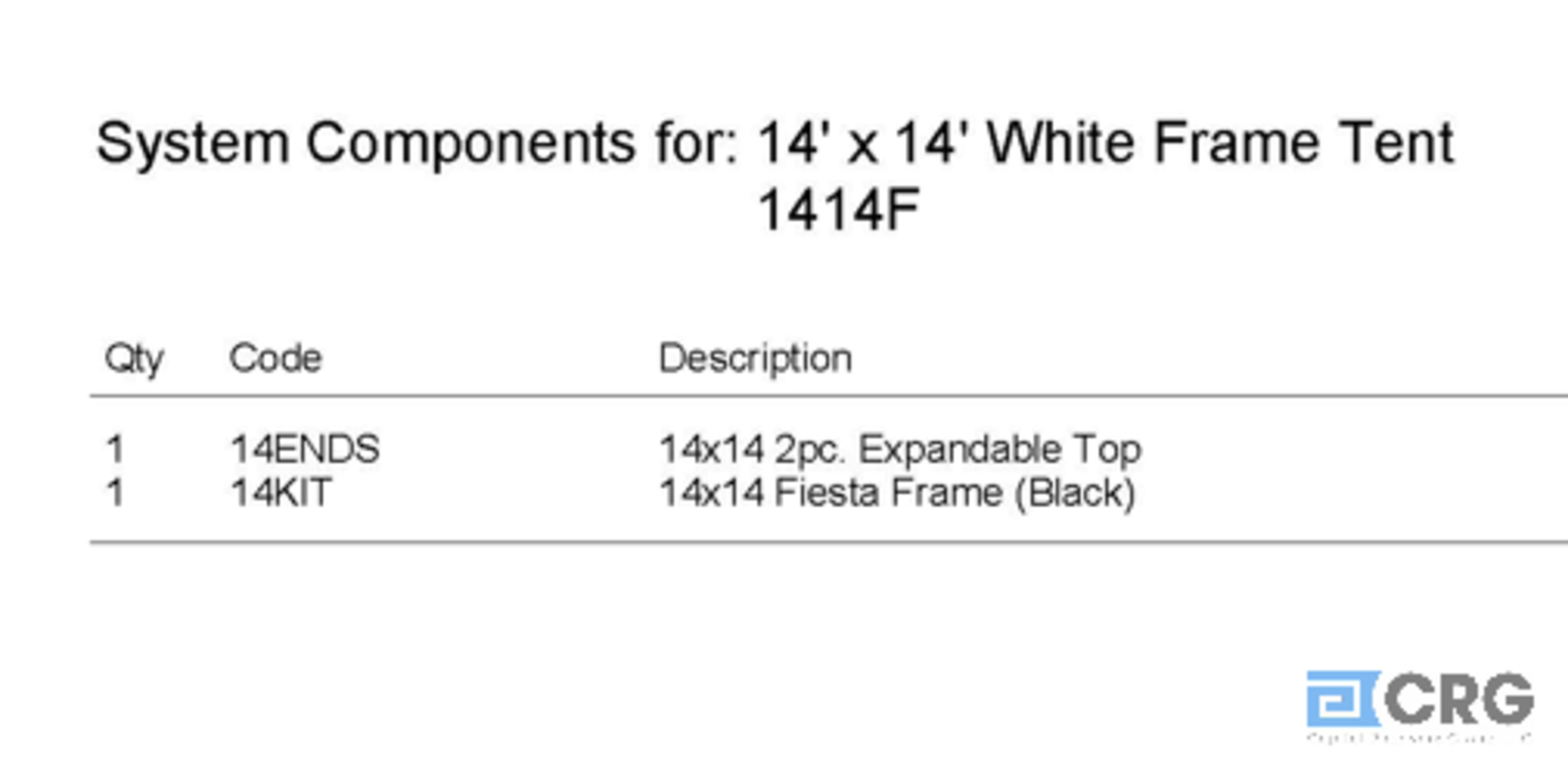 14x14 Fiesta Top by Anchor and Partial Frame, Includes the main frame - Image 2 of 2