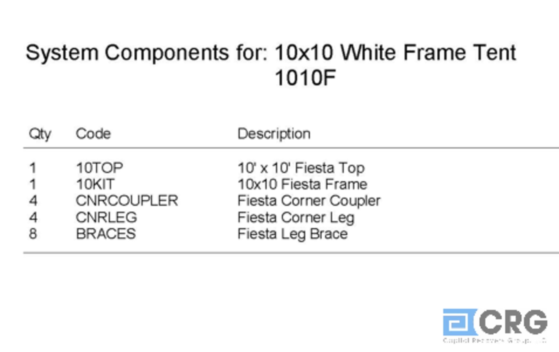 10x10 Fiesta, Complete Frame and One Piece White Top, Complete Frame and an Aztec Top - Image 2 of 2