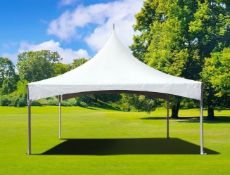 15 x 15 White High Peak Tent, Complete Frame & Top