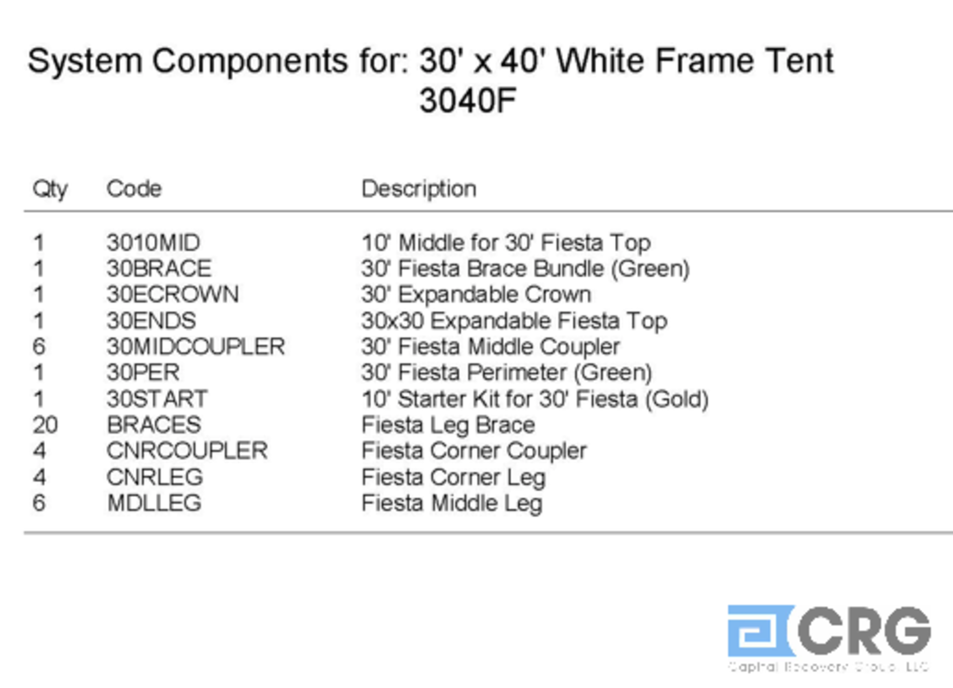 30x40 Fiesta, Complete Frame and Expandable White Top, Complete Frame and Aztec Top - Image 4 of 4