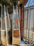 Lot of (3) Patio Heater with Glass Tube and 30lb Propane Tank