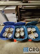 Lot of (12) White Par 38 Cans with Round Floor Base, Up Lighting Fixture