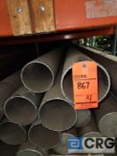 Lot of (4) 28' x 6" Aluminum Schedule 40 Center Poles Spliced at 20' with Pin. 6 1/2" OD