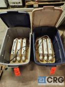 Lot of (6) Emergency Exit Sign/Light Combos, Has 2 Eye Hooks for Hanging and 6' Cord