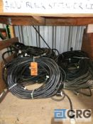 Lot of (5) 100' Black Multi Outlet Cords. One outlet Every 20' with a 2' Tail