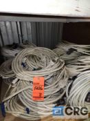 Lot of (8) 50' White Multi Outlet Cords. 5 Outlets, One Every 10', Pro Cap Cord