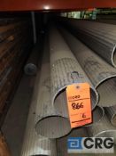 Lot of (6) 28' x 6" Aluminum Schedule 40 Center Poles Spliced at 20' with Pin. 6 1/2" OD