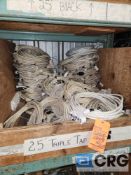Lot of (12) 25' Long 12 Gauge White Extension Cords w/Triple Tap Outlet