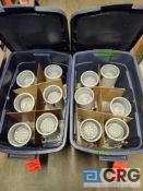 Lot of (12) White Par 38 Cans with Swivel X Bracket for Mounting, Up/Down Lighting Fixture.