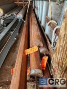 Lot of (2) 19' Real Wood Center Poles Stained to a Pine Color
