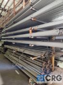 Lot of (3) 10' Tall Medium Duty Meco Uprights for Cantilever Rack, Double Sided Uprights