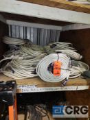 Lot of (6) 25' White Multi Outlet Cords. (3) Outlets, One Every 8', Pro Cap Cord