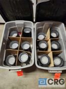 Lot of (12) BLACK Par 38 Cans with Swivel X Bracket for Mounting, BLACK Fixture