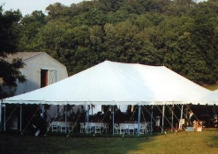 40x120 White Anchor Party Pole Tent, Top Only 2-20' ends, 4-20' mids