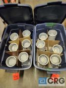 Lot of (12) White Par 38 Cans with Swivel X Bracket for Mounting, Up/Down Lighting Fixture