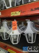 Lot of (12) White Carriage Lighting Fixtures w/White Bracket, Hang Fixture from Tent Frame
