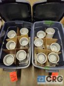 Lot of (12) White Par 38 Cans with Swivel X Bracket for Mounting, Up/Down Lighting Fixture