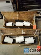 Lot of (2) bars 3 White Par 38 Cans Mounted to a 24" Bar w/a Singe Cords