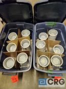 Lot of (12) White Par 38 Cans with Swivel X Bracket for Mounting, Up/Down Lighting Fixture