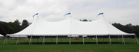 50x120 White Century Top, Top Only. Grade B. 2-20' ends, 2-30' mid, 1-20' mids