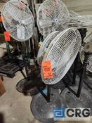 Lot of (4) 24" White Pedestal Fans by Schafer