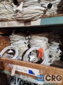 Lot of (12) 50' Long 12 Gauge White Extension Cords w/Triple Tap Outlet