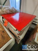 Lot of (52) 3x4 California Portable Dance Floor Panels that were Painted RED