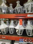 Lot of (8) White Carriage Lighting Fixtures w/White Bracket, Hang Fixture from Tent Frame