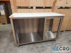 Ramler custom welded stainless steel framed portable bar serving stations