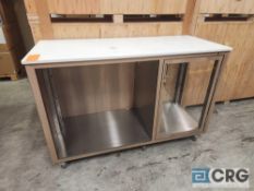 Ramler custom welded stainless steel framed portable bar serving stations