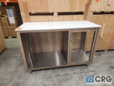 Ramler custom welded stainless steel framed portable bar serving stations