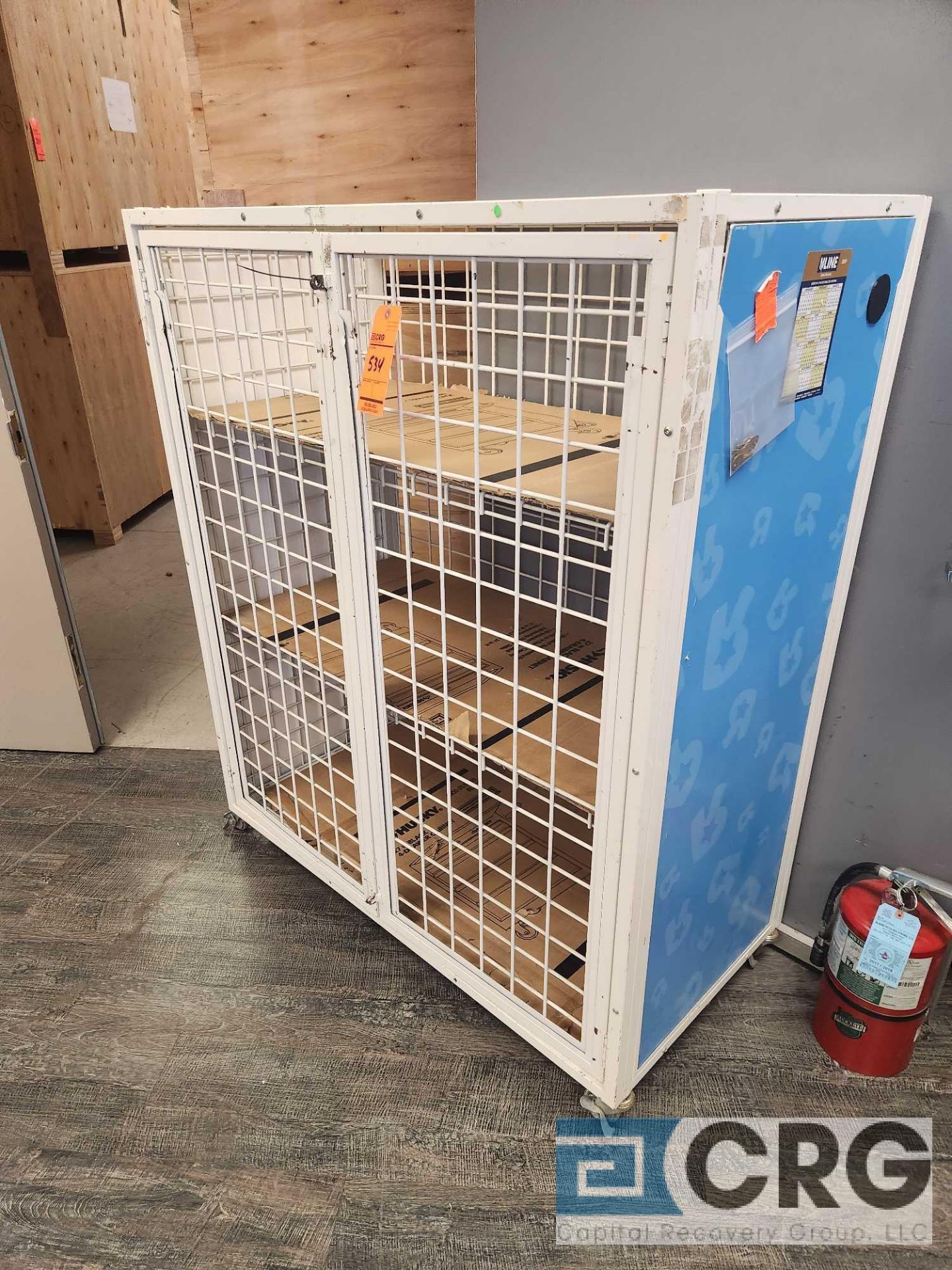 4 ft X 4 ft X 24 inch deep portable storage cage