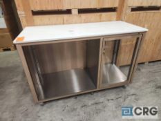 Ramler custom welded stainless steel framed portable bar serving stations