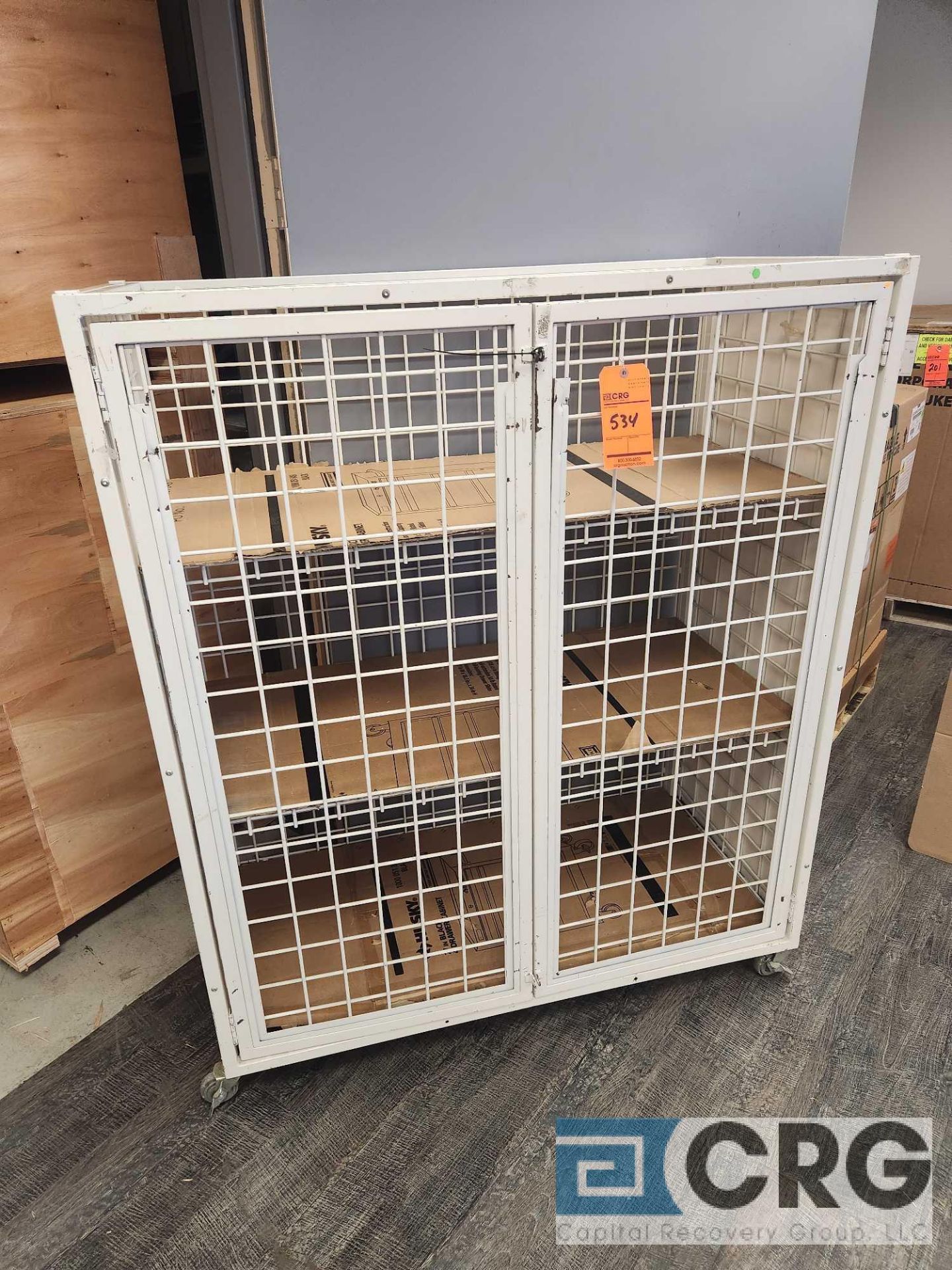 4 ft X 4 ft X 24 inch deep portable storage cage - Image 2 of 2