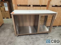 Ramler custom welded stainless steel framed portable bar serving stations