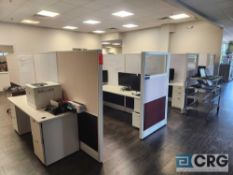 Modular office partitions with windows (Cubicles)