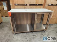 Ramler custom welded stainless steel framed portable bar serving stations