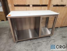 Ramler custom welded stainless steel framed portable bar serving stations