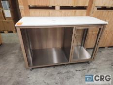 Ramler custom welded stainless steel framed portable bar serving stations