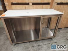 Ramler custom welded stainless steel framed portable bar serving stations